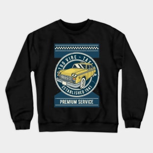 Taxi, Vintage Retro Classic Crewneck Sweatshirt